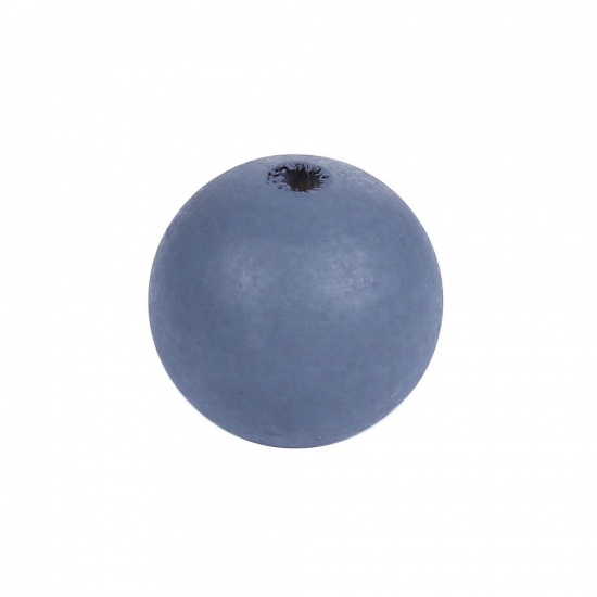 Immagine di Legno Separatori Perline Tondo Blu Nero Dia Circa: 20mm, Foro: Circa 3mm-3.5mm, 6 Pz