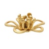 Immagine di Ottone Cabochon per Abbellimento Fiore Colore di Ottone Blumo 12mm x 12mm, 2 Pz