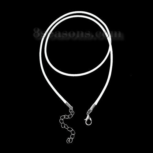 Изображение Вощёный Шнур Ожерелья - Шнур Белый 43.5см длина, 10 ШТ