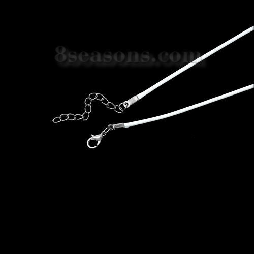 Изображение Вощёный Шнур Ожерелья - Шнур Белый 43.5см длина, 10 ШТ