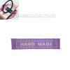 Bild von Terylen Gewebtes Etikett DIY Scrapbooking Handwerk Rechteck Lila Message Muster " Hand Made " 45mm x 10mm, 100 Stücke