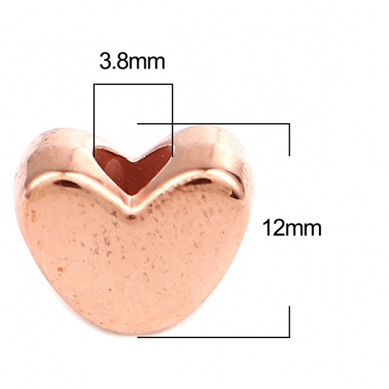 Изображение Acrylic Beads Heart About 12mm x 9mm, 200 PCs