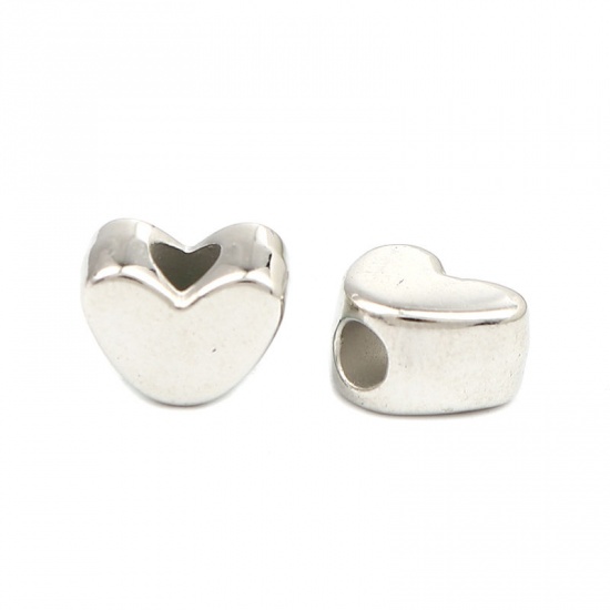 Picture of Acrylic Beads Heart About 12mm x 9mm, 200 PCs