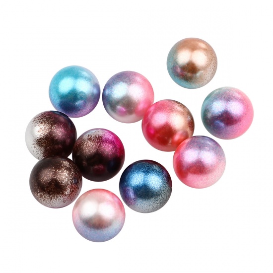 Image de Perles en Acrylique Rond (Sans Trou) Couleur au Hasard Env. 4mm Dia, 1000 Pcs