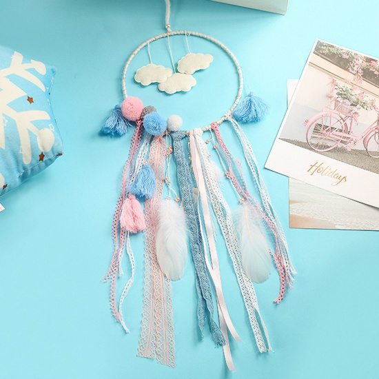 Immagine di Mixed DIY Handmade Craft Materials Accessories For Making Dream Catcher Multicolor Feather 75cm, 1 Set