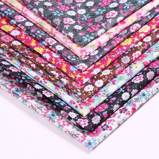 Picture of Polyester Fabric For DIY Mouth Masks Pink Flower For Women 150cm x 100cm, 1 M