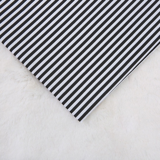 Picture of Polyester Fabric For DIY Mouth Masks Black Stripe For Women 150cm x 100cm, 1 M