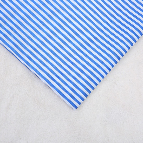 Picture of Polyester Fabric For DIY Mouth Masks Dark Blue Stripe For Women 150cm x 100cm, 1 M