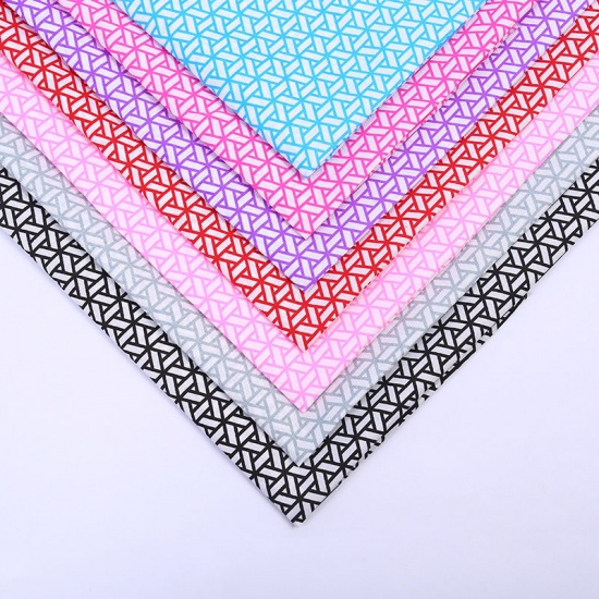 Picture of Polyester Fabric For DIY Mouth Masks Pink Triangular Prism For Women 150cm x 100cm, 1 M