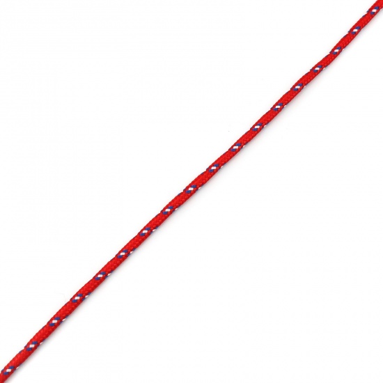 Picture of Polyester Jewelry Cord Rope Red & Blue 3mm, 20 M