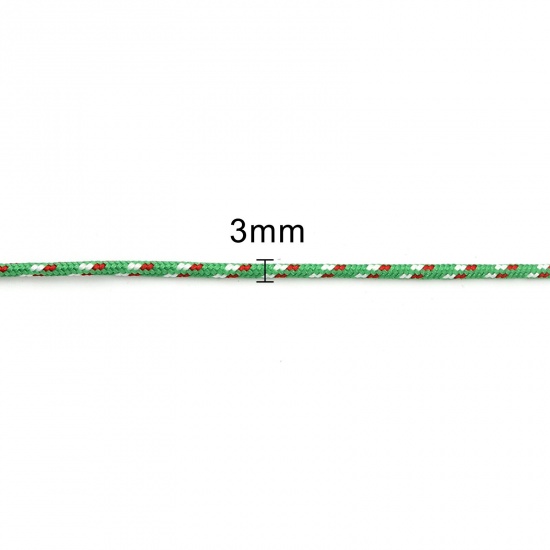 Picture of Polyester Jewelry Cord Rope Green 3mm, 20 M