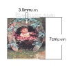 Picture of Paper Label Tags Rectangle Multicolor Boy Flower Pattern 7cm(2 6/8") x 6cm(2 3/8"), 50 Sheets