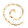 Picture of Iron Based Alloy Link Cable Chain Findings Gold Plated Oval 10x5mm, 3 M