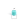 Picture of Acrylic Beads Cylinder Cyan About 4mm x 4mm, Hole: Approx 1.3mm, 2000 PCs