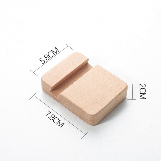 Picture of Wood Base Cartoon DIY Hand Poke Embroidery Kit DIY Handmade Craft Materials Accessories Natural 78mm x 58mm, 1 Piece