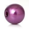 Immagine di Acrilato Separatori Perline Tondo Viola Scuro Perla Imitata Circa 8mm Dia, Foro: Circa 1.6mm, 300 Pz