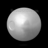 アクリル スペーサ ビーズ 円形 白 パール模倣 約 8mm直径、 穴：約 1.6mm、 300 個 の画像