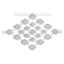 Immagine di Acciaio Inossidabile Connettore Accessori Rombo Tono Argento Fiore Disegno Filigrana 40mm x 26mm, 20 Pz