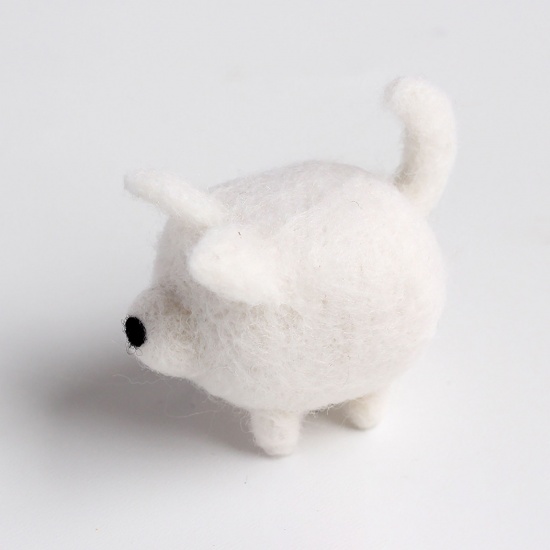 Picture of Wool Neddle Felting Wool Felt Tools Craft Accessories Samoyed Dog White 1 Set