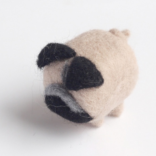 Picture of Wool Neddle Felting Wool Felt Tools Craft Accessories Pug Khaki 1 Set