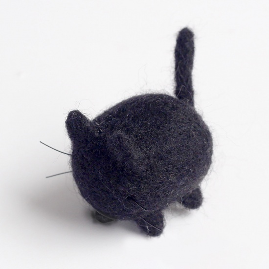 Изображение Шерсть Войлочные игольчатые инструменты для войлока Кошка Черный 1 Комплект