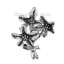 Immagine di Ottone Charm Ciondoli Fiore Argento Antico 30mm x 24mm , 3 Pz