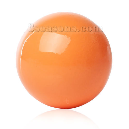 Immagine di Rame + Lega Separatori Armonia Ball Adatto Pendaglio di Angelo Rufer Tondo Arancione Perline di Suono Circa 18mm Dia, 1 Pz