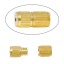 Immagine di Ottone vite fibbia Gancio di Chiusura Cilindrico Oro Placcato 8mm x 4mm, 50 Pz