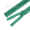 Image de Fermeture Eclair en Polyester Vert 40cm Long, 2.4cm Large, 10 Pièces
