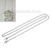 Picture of Iron Based Alloy Purse Chain Strap Handle Shoulder Crossbody Handbags Silver Tone 8mm x6mm( 3/8" x 2/8"), 122cm(48") long, 1 Piece