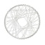 Immagine di Ottone Charm Ciondoli Tondo Argento Placcato Maglia 5.2cm Dia, 20 Pz