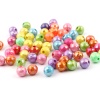 Picture of Acrylic Beads Round At Random Color Plating About 8mm Dia., Hole: Approx 1.9mm, 500 PCs