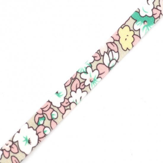 Изображение Полиэфирный хлопок лента Разноцветный Цветок 10мм, 1 Рулон (Примерно 5М/Рулон)