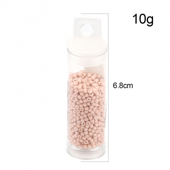 Picture of TOHO Japanese Seed Beads 11/0 764 Matte Glass Frosted Seed Beads Cylinder Pale Pinkish Gray About 2mm Dia., Hole: Approx 0.6mm, 1 Bottle