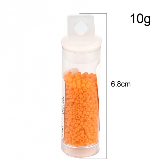 Picture of TOHO Japanese Seed Beads 11/0 42D Opaque Glass Seed Beads Cylinder Orange About 2mm Dia., Hole: Approx 0.6mm, 1 Bottle
