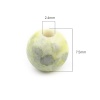 Image de Perles en Acrylique Rond Couleur au Hasard Env. 8mm Dia, Trou: env. 2.4mm, 300 Pcs