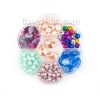 Imagen de Perlas y Colgantes combinados DIY Multicolor, 7 casillas, 10.5cm x9.5cm(4 1/8" x3 6/8"), 1 unidad