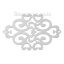 Immagine di Acciaio Inossidabile Connettore Accessori Rombo Tono Argento Cuore Disegno Filigrana 49mm x 33mm, 10 Pz