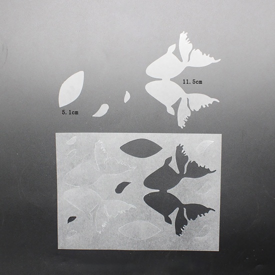 Image de Plastique Dingue/Fou Semi-Transparent Poisson Rouge Imprimable 20cm x 14.5cm, 2 Kits 2 PCs/Kit)