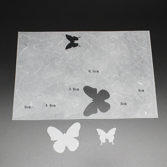 Изображение Шринк Пластик Полупрозрачный Бабочка Для печати 29см x 20см, 2 Листа