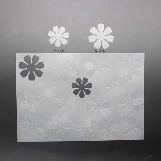 Image de Plastique Dingue/Fou Semi-Transparent Fleurs Imprimable 29cm x 20cm, 2 Pièces