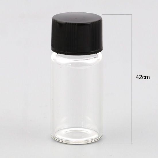 Picture of ( 5ml ) Glass Bottles Transparent Clear 42mm x 18mm, 20 PCs
