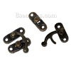 Picture of Iron Based Alloy Cabinet Box Lock Catch Latches Antique Bronze 26mm(1") x 23mm( 7/8"), 50 Sets