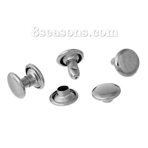 Picture of Iron Based Alloy Case Box Locks Hardware Silver Tone 8mm x8mm( 3/8" x 3/8") 8mm x4mm( 3/8" x 1/8"), 300 Sets