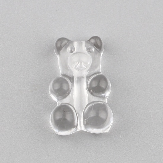 Immagine di Acrilato Perline Orso Trasparente Circa 17mm x 11mm, Foro: Circa 1.7mm, 100 Pz