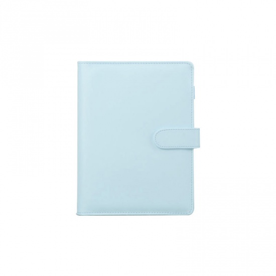 Image de Lake Blue - Reliure de couverture en PU pour cahier à boucle magnétique A6 sans papier à lettres intérieur, 1 copie