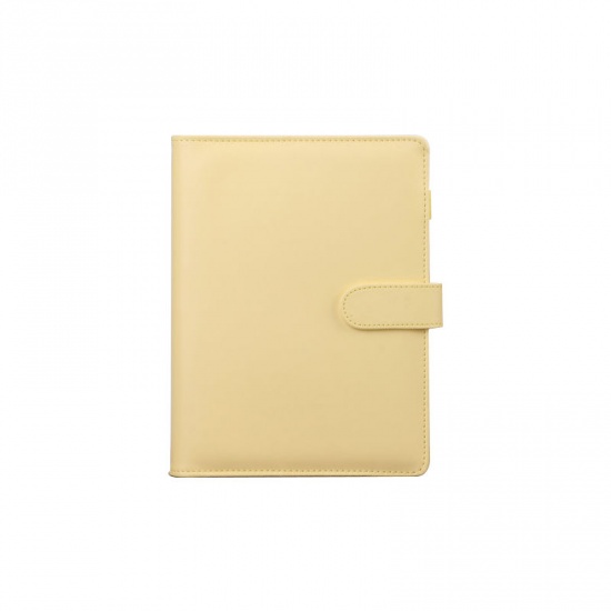 Picture of Yellow - A6 Magnetic Buckle Notebook PU Cover Binder Without Inner Writing Paper, 1 Copy