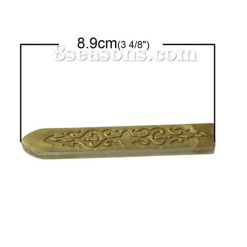 Picture of Paraffin Sealing Sticks For DIY Wax Seal Stamp Rectangle Antique Bronze 8.9cm x 1.2cm, 1 Piece