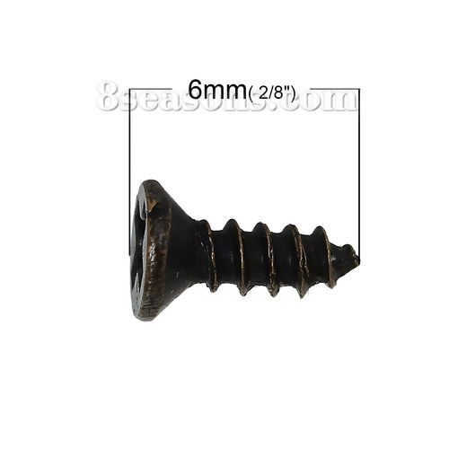 Immagine di Lega di Ferro Perline Bails Bronzo Antico 10mm x 4.5mm, 1000 Pz