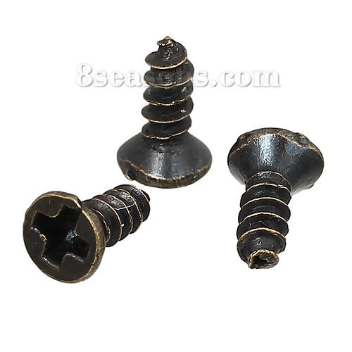 Picture of Iron Based Alloy Bail Beads Antique Bronze 10mm x 4.5mm, 1000 PCs